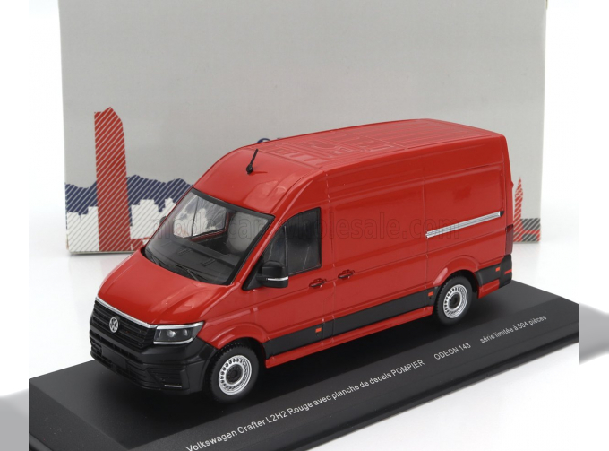 VOLKSWAGEN Krafter L2h2 Van Sapeurs Pompiers (2020) - With Decals, Red