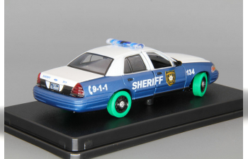 FORD Crown Victoria Police Interceptor "Rick and Shane's" из т/с "Ходячие мертвецы" (2001), blue / white (Зеленые колёса!)