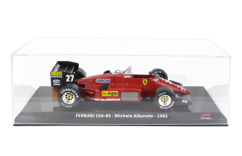 FERRARI F1 156-85 №27 Season (1985) Michele Alboreto - Con Vetrina - With Showcase, Red Black