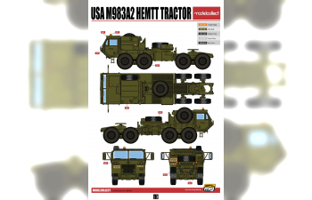 Сборная модель USA M983 HEMTT Tractor