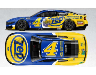 Ford Mustang #4 Noah Gragson *ZEP*, blue/yellow 2025