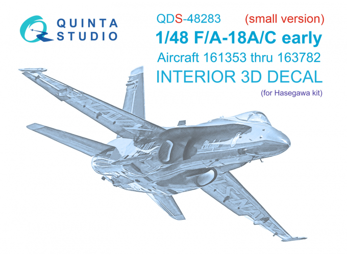 3D Декаль интерьера кабины F/A-18A / C early (Hasegawa) (Малая версия)