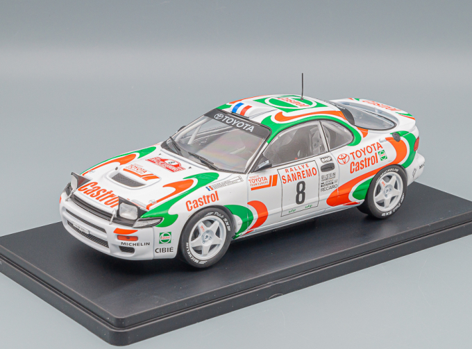 TOYOTA Celica Gt4 Turbo 4wd (st185) №8 Winner Rally Sanremo (1994) D.Auriol - B.Occelli, White Red Green