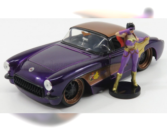 CHEVROLET Corvette Custom (1957) With Batgirl Figure, Purple