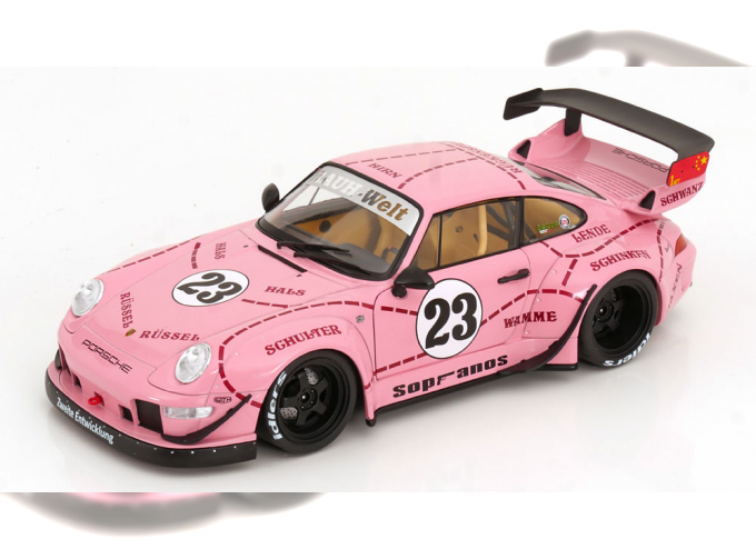 PORSCHE 911 (993) Sopranos RWB Bodykit Pink Pig (2020), pink red