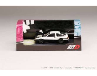Toyota Sprinter Trueno (AE86) Final Version / Initial D Engine Mounted Model VS Shinji Inui, white / black