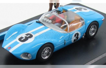 VAILLANT №3 Spider Le Mans (1961) - With Figures, Light Blue White