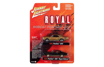 Набор из двух моделей PONTIAC GTO, tiger gold poly ROYAL Race Graphics (1966)& PONTIAC GTO Royal Bobcat (1969), black