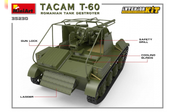 Сборная модель Танк TACAM T-60 ROMANIAN TANK DESTROYER. INTERIOR KIT