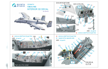 3D Декаль интерьера кабины A-10C (GWH)