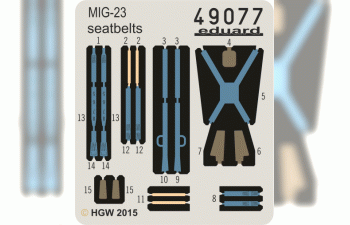 Фототравление для MiG-23 seatbelts FABRIC (ремни безопасности)