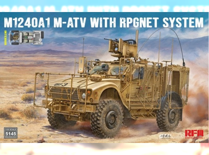 Сборная модель американский бронированный внедорожник MRAP (Mine-Resistant Ambush Protected) M1240A1 M-ATV с системой RPGNET