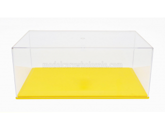 VETRINA DISPLAY BOX Base In Plastica Gialla - Plastic Leather Base Yellow - Lungh.length Cm 33.5 X Largh.width Cm 17.3 X Alt.height Cm 13.0 (altezza Interna Interior Height Cm 11.0), Plastic Display - Yellow