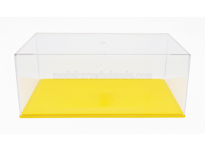 VETRINA DISPLAY BOX Base In Plastica Gialla - Plastic Leather Base Yellow - Lungh.length Cm 33.5 X Largh.width Cm 17.3 X Alt.height Cm 13.0 (altezza Interna Interior Height Cm 11.0), Plastic Display - Yellow