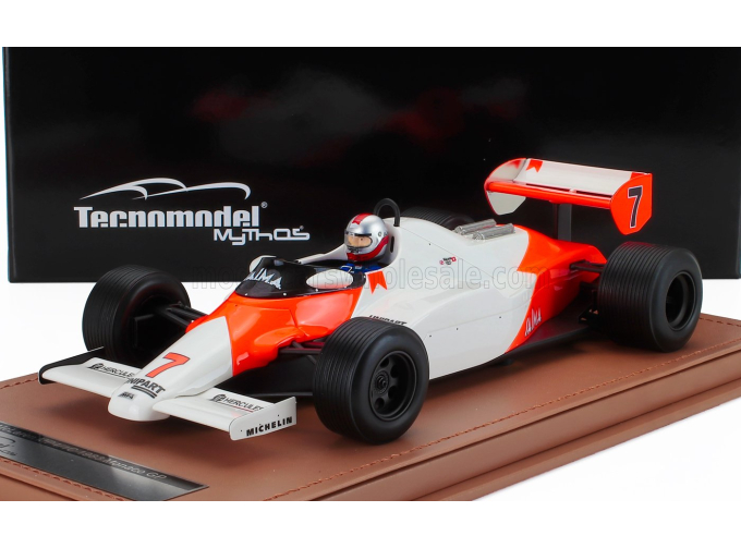 McLAREN F1 Mp4/1c №7 Monaco Gp (with Pilot Figure) With Rain Tires (1983) John Watson, White Red