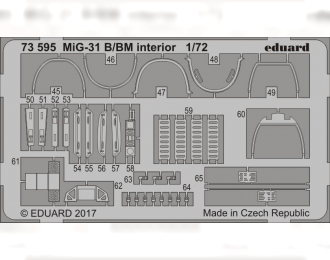 Фототравление Набор для доработки - Советский истребитель-перехватчик МиГ-31Б/БМ (интерьер)