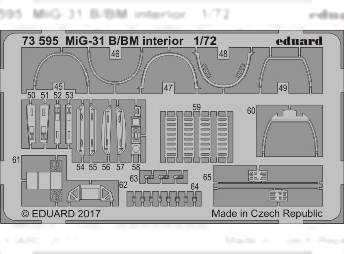 Фототравление Набор для доработки - Советский истребитель-перехватчик МиГ-31Б/БМ (интерьер)