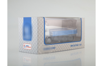 Камский грузовик 5320 бортовой, серый / синий