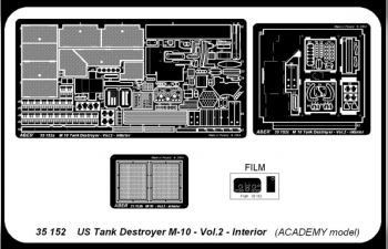 Фототравление для US Tank Destroyer M-10 - vol. 2 - interior