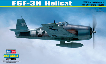 Сборная модель Grumman F6F-3N Hellcat