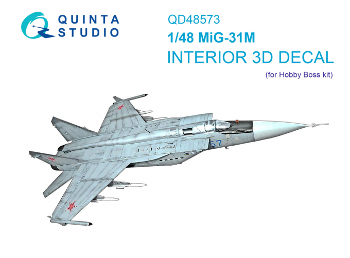3D Декаль интерьера кабины МиГ-31М (Hobby Boss)