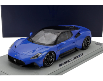 MASERATI Mc20 Gloss Black Roof (2020) - Con Vetrina - With Showcase, Blu Infinito - Blue Met Black