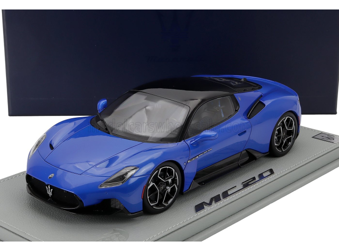 MASERATI Mc20 Gloss Black Roof (2020) - Con Vetrina - With Showcase, Blu Infinito - Blue Met Black