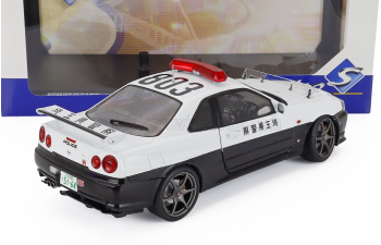 NISSAN Skyline 34 Gt-r (bnr34) Japan Police (2019), White Black