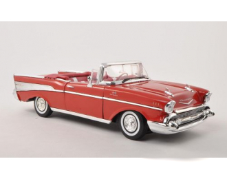 CHEVROLET Bel Air Convertible (1957), red