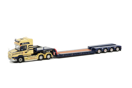 SCANIA T Topline Low Loader (4 axle) Autaa France, Premium Line 1:50, желтый