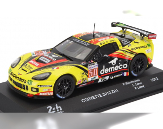 CHEVROLET Corvette C6 Zr1 5.5l V8 Team Larbre Competition №50 Winner Lmgte-am Class 24h Le Mans (2012) Patrick Bornhauser - Julien Canal - Pedro Lamy, Yellow Black Red