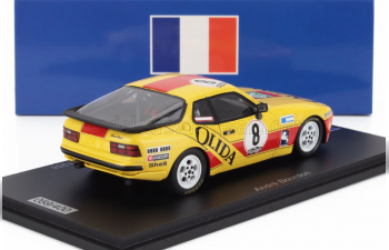 PORSCHE 944 Turbo №8 Cup Champion France (1988) Andre Bourdon, Yellow Red