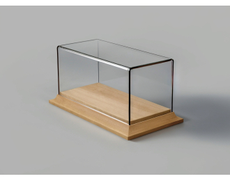 Бокс акриловый 250х120х120, для техники и грузовиков на деревянном основании