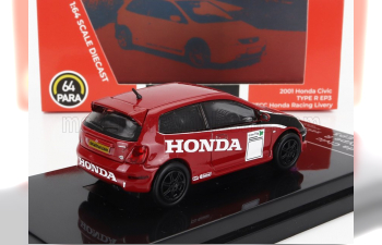 HONDA Civic Type R Ep3 Btcc Honda Racing Livery (2001), Red Black