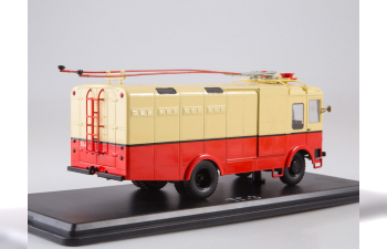 Грузовой троллейбус ТГ-3, красный / бежевый