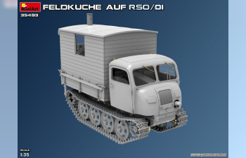 Сборная модель STEYR Rso/01 гусеничный с немецкой полевой кухней времён Второй мировой войны