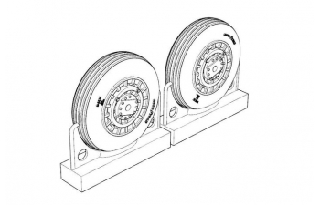 Колеса для F4U Corsair Late Ribbed Thread