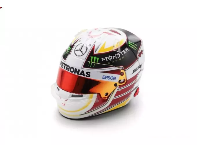 BELL HELMET Casco Helmet F1 Lewis Hamilton World Champion Team Amg Petronas W06 №44 Winner Usa Gp (2015), White Purple