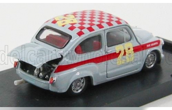 FIAT 600 ABARTH 1000 №28 4h DI MONZA (1966) STEINMETZ, GREY RED