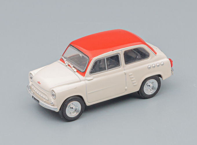 МОСКВИЧ 444 (1957-1959), Автолегенды СССР 235, белый / бордовый