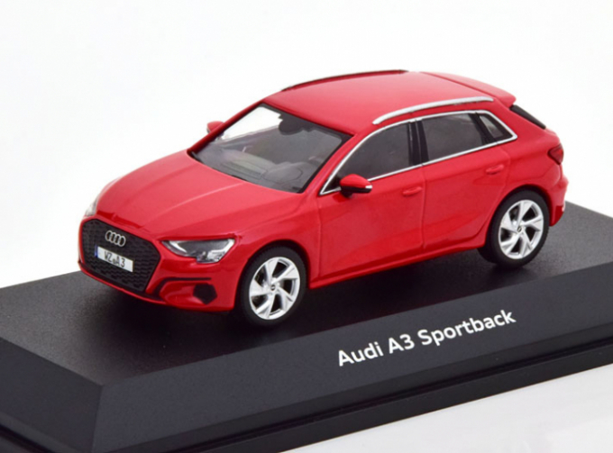 AUDI A3 Sportback (2020), красный