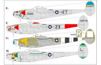 Декаль для P-38 J/L Lightning