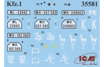 Сборная модель Внедорожные автомобили Вермахта (Kfz.1, Horch 108 Typ 40, L1500A)