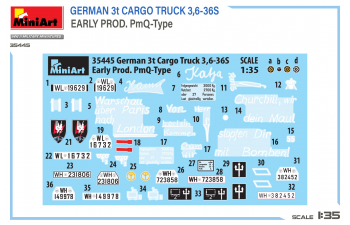 Сборная модель OPEL Blitz Pmq Type German 3t Cargo Military Truck 1952