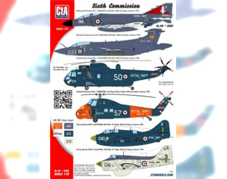 Декаль HMS Ark Royal Air Group. Phantom, Buccaneer, Sea King, Wessex, Gannet (2).