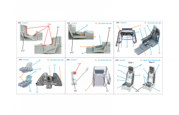 3D Декаль интерьера кабины Ка-50 (черные панели) (HobbyBoss/ARK) (с 3D-печатными деталями)