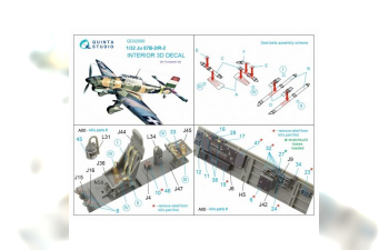 Декаль интерьера кабины Ju 87B-2/R-2 (Trumpeter)