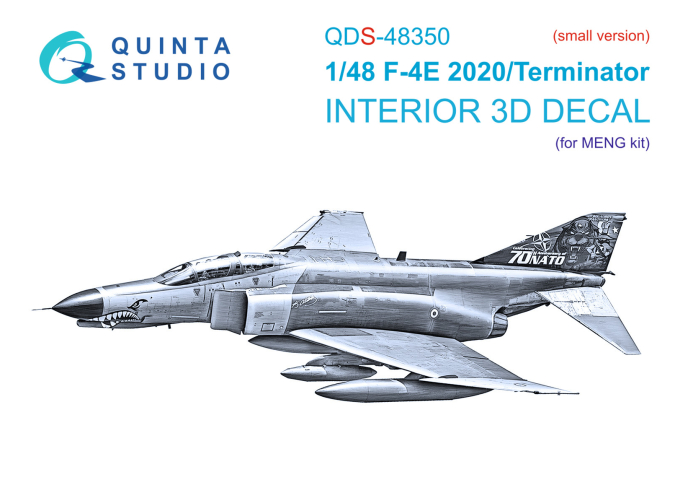 3D Декаль интерьера кабины F-4E 2020 Terminator (MENG) (малая версия)