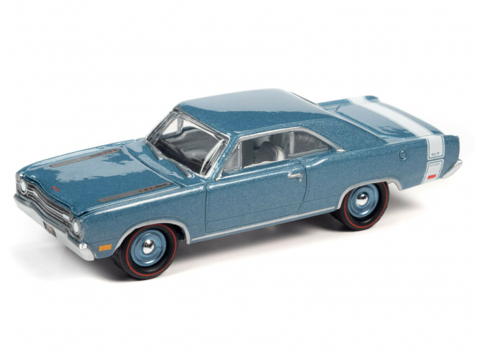 DODGE Dart GTS, Light Blue Metallic with White Interior and White GT Sport Rear Stripe 1969