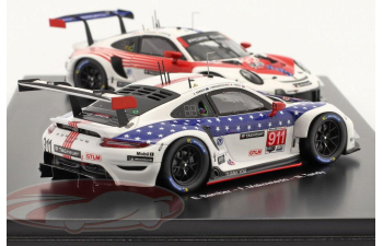 PORSCHE 911 RSR #911 & #912 (2020), Stars & Stripes special paint to the taking leave out the IMSA series Nick Tandy, Frederic Makowiecki, Earl Bamber, Laurens Vanthoor, Neel Jani